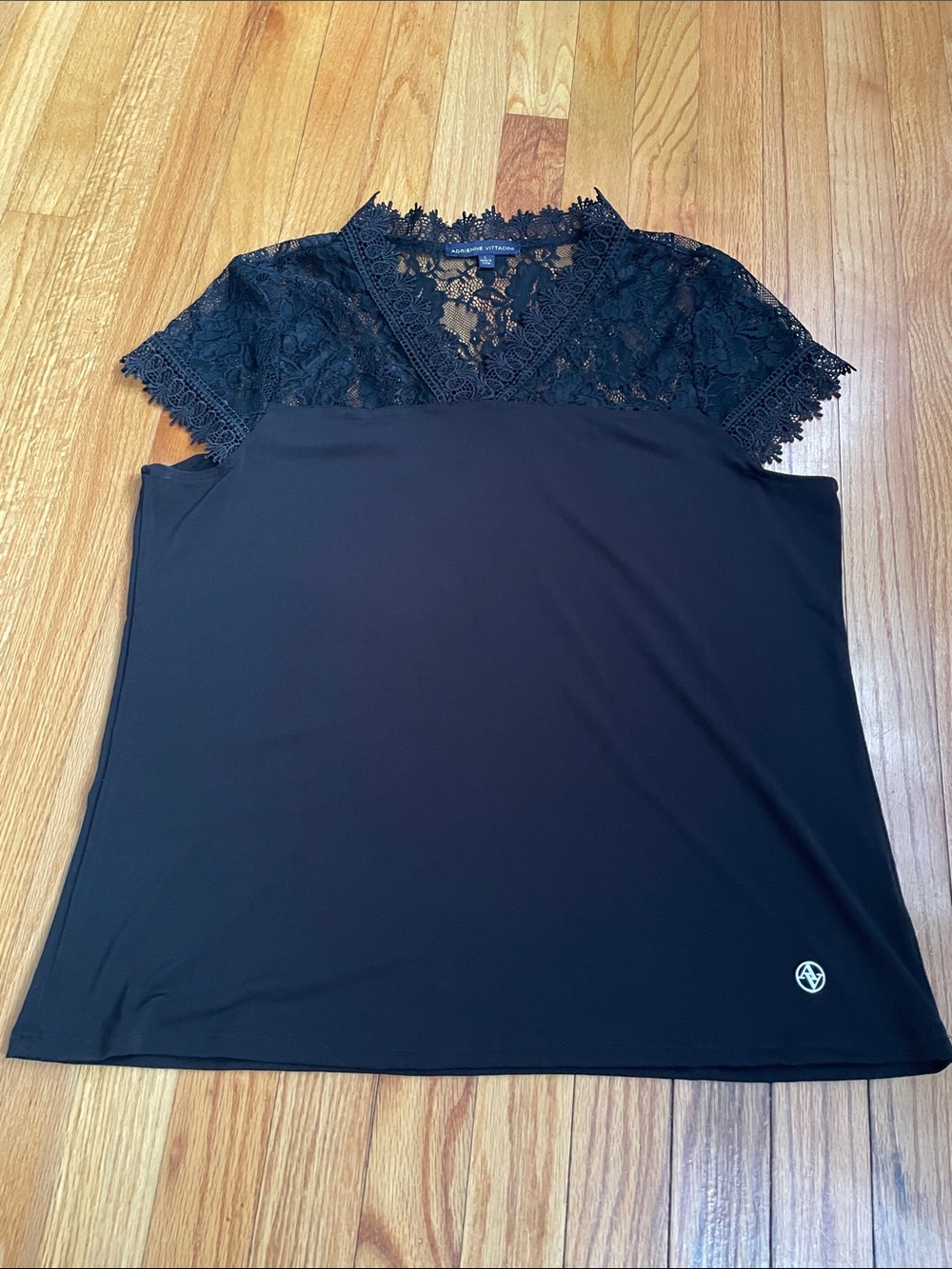 Lace Trimmed Adrienne Vittadini Top